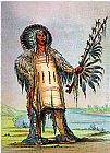 George Catlin Mandan Indian Ha-Na-Tah-Muah Wolf Chief painting